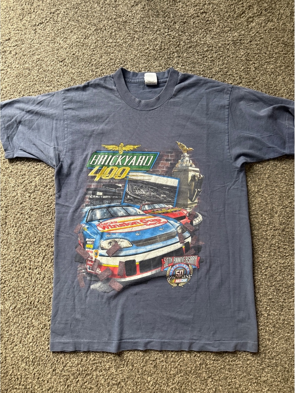 Vintage 90's Brickyard 400 Nascar Anniversary Tee | Size XL